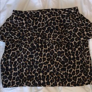 Cheetah Print Peplum Skirt